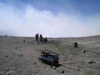 U-Go Robot during some tele-guide trials on the Etna Volcano (3300 m asl)